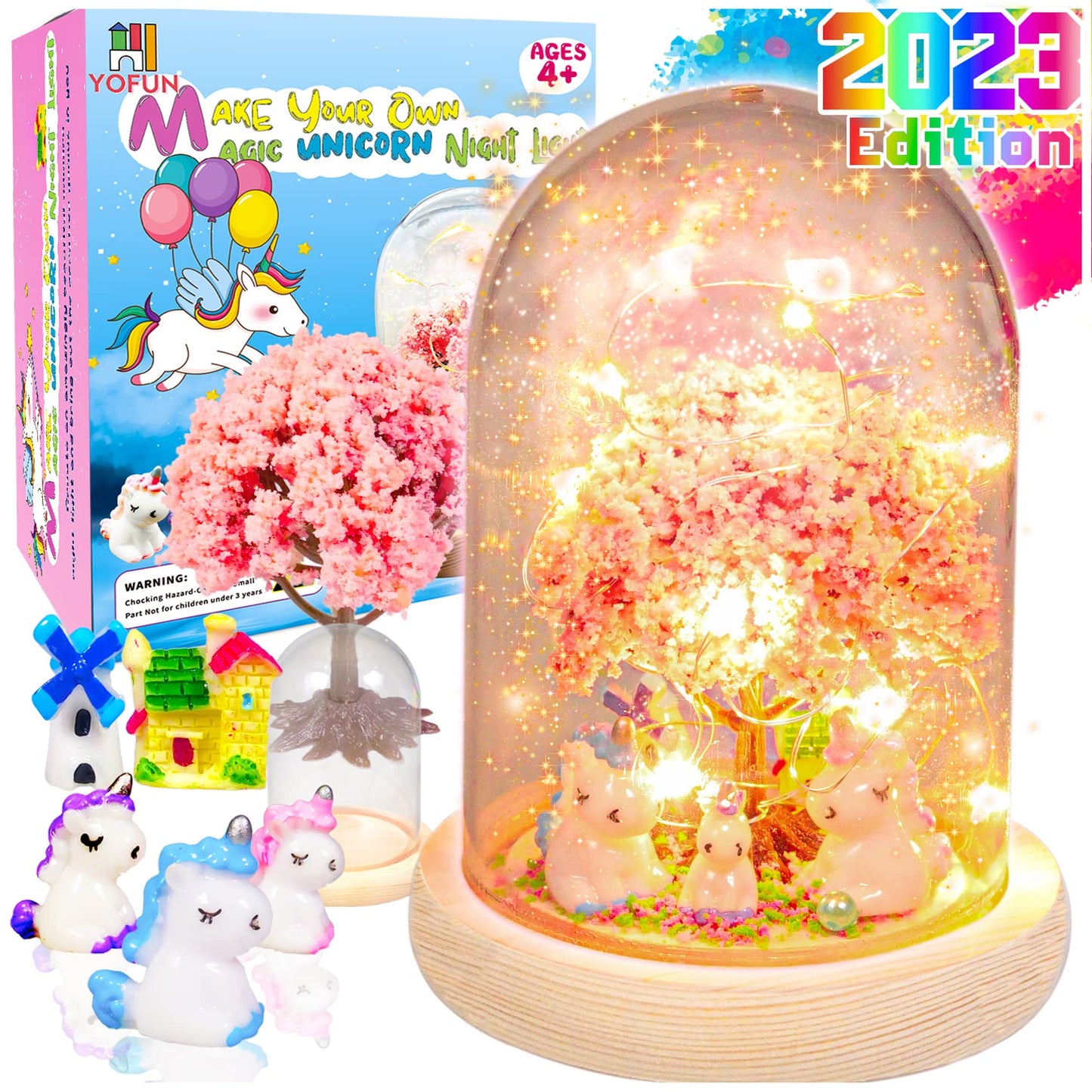 YOFUN Make Your Own Unicorn Night Light - Unicorn Craft Kit for Kids, Arts and Crafts Nightlight Project Novelty for Girl Age 4
