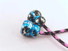 L-Shizuku Begleri Fidget Beads - Worry Fidget Beads Spin & Bump - Made Of Aluminum Alloy - For Men Women Youngs Skill Players Creates A Bit Of Magic For You (Cala-Black Blue&White)