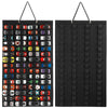 Joymomo Hanging Storage Organizer For Toy Cars Felt Display Case Hold Up 60 Toy Cars (Without Accessories)(Black)