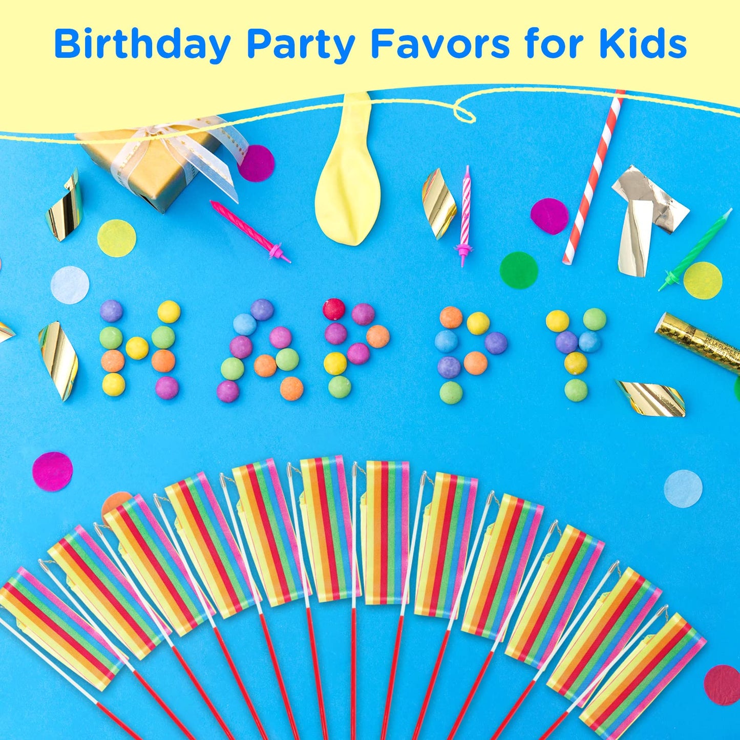 Hiunicorn 20Pcs Rainbow Party Favors - Dance Ribbons For Kids Circus Carnival Rhythmic Gymnastics Birthday Party Decoration Supplies, Ribbon Baton Twirling Sticks Silks Streamers Wands For Girls