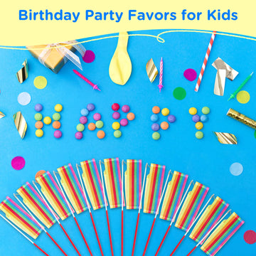 Hiunicorn 20Pcs Rainbow Party Favors - Dance Ribbons For Kids Circus Carnival Rhythmic Gymnastics Birthday Party Decoration Supplies, Ribbon Baton Twirling Sticks Silks Streamers Wands For Girls