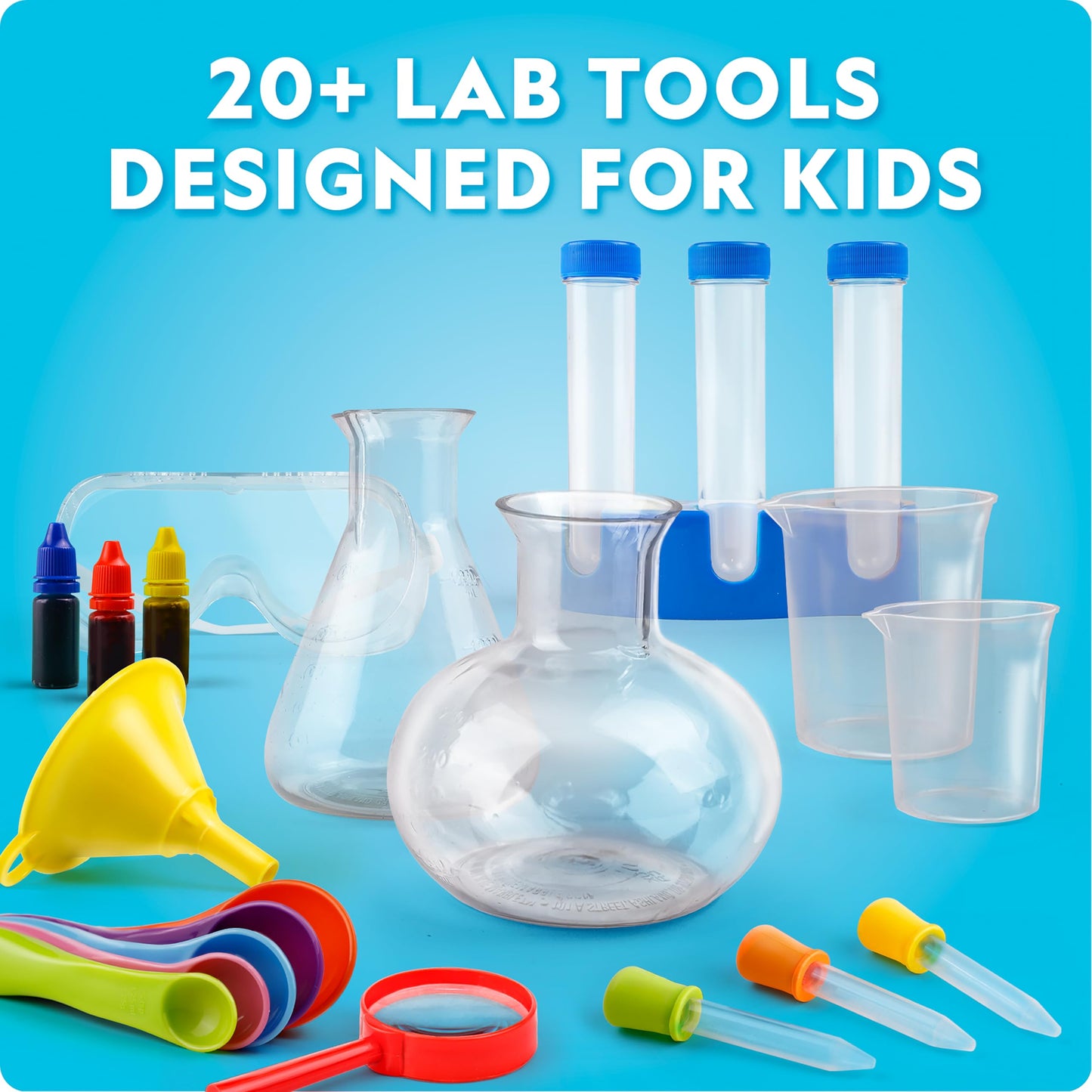 National Geographic Kids Junior Chemistry Set - Complete Early Learning Lab Kit With 50 Science Experiments For Kids And 20+ Lab