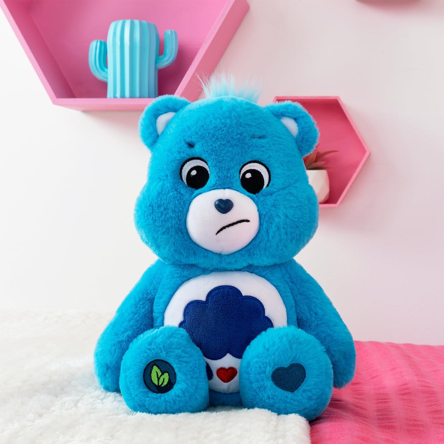 Care Bears 14 Grumpy Bear - Blue Plushie For Ages 4+ - Perfect Stuffed Animal Holiday, Birthday Gift, Super Soft And Cuddly -