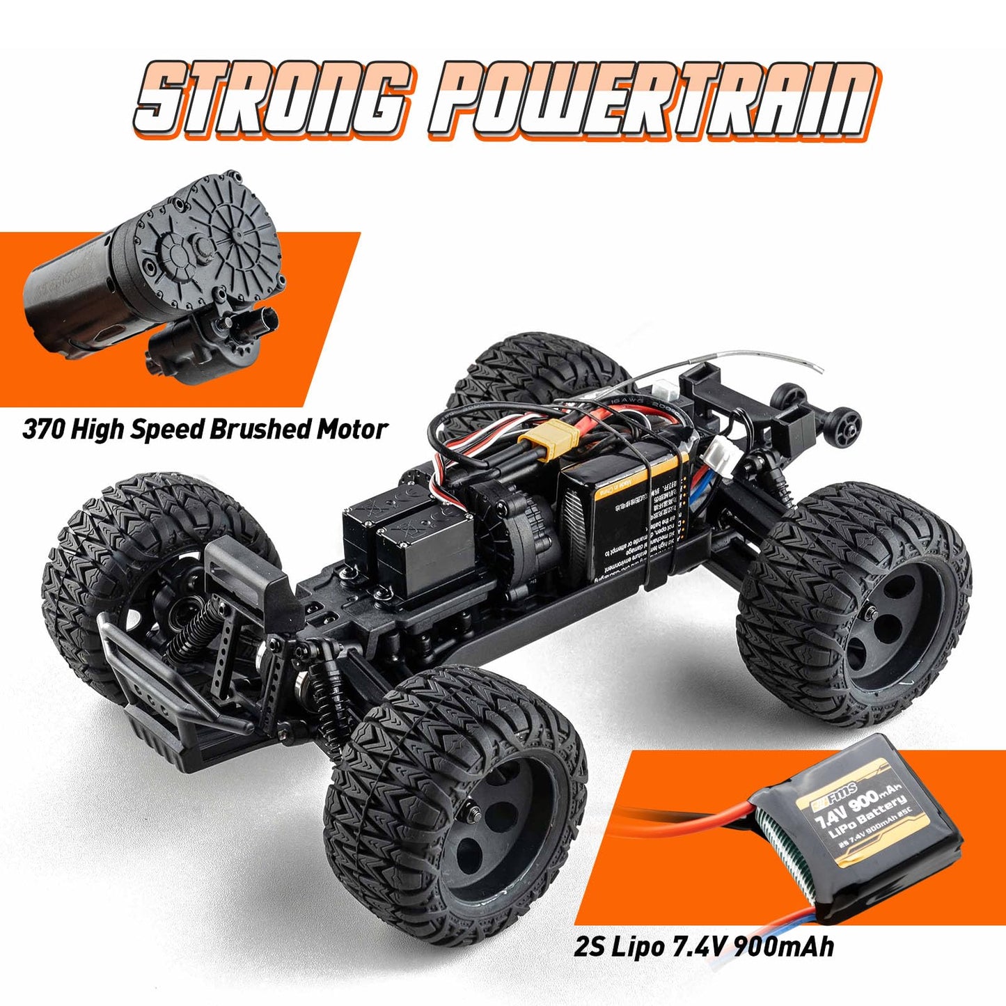 BEEZRC FMS 1/24 RC Monster Truck Colorado FMT24 Fast Drift RC Car Licensed Chevy RC Offroad RTR Electric Hobby Radio Controlled
