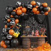 Halloween Balloon Garland Arch Kit, Black Orange Balloon Arch Garland Kit With Foil Cat Pumpkin Balloon And Marble Balloons For Halloween Birthday Anniversary Engagement Graduation Party Decorations
