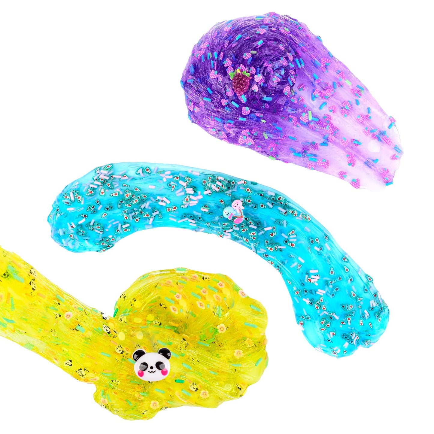 9 Pack Clear Crystal Slime Kit, Super Soft And Glossy Jelly Crunchy Slime, Diy Jelly Cube Slime Party Stress Relief Toys For Gir