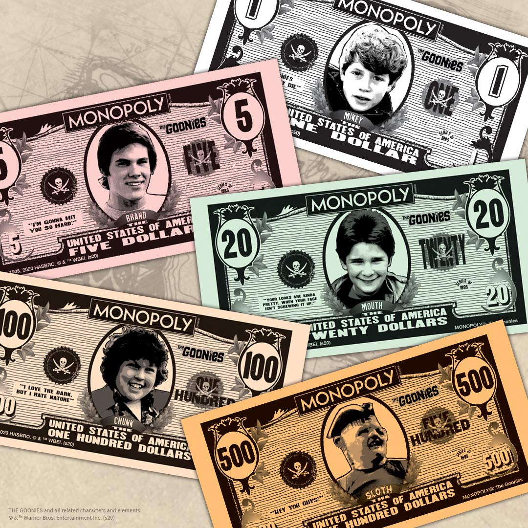 Monopoly The Goonies | Based On The 80S Adventure Classic Film | Collectible Monopoly Game Featuring Familiar Locations And Icon
