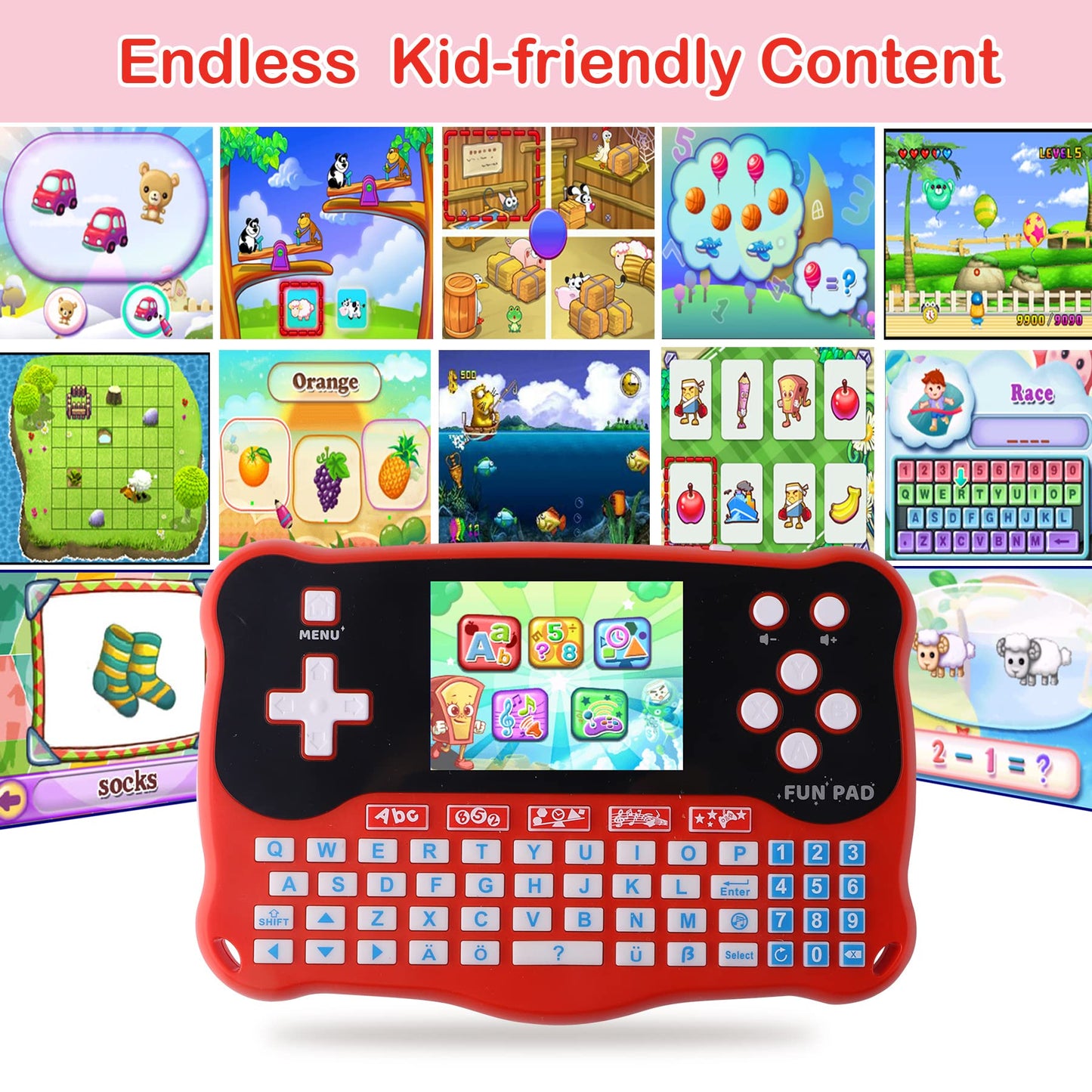 Kids Tablet/Baby Learning Pad With 102 Activities/Toddler Tablet With Abc/Words/Music/Math Interactive Educational Electronic To