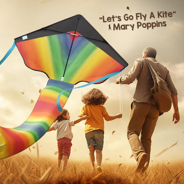 Rainbow Kite For Kids Ages 4-8 Easy To Fly, Big Kite For Kids Ages 8-12, Beach Kite, Cometa, Kites, Giant Kite, Large Kite, Kite For Toddlers Age 3-5
