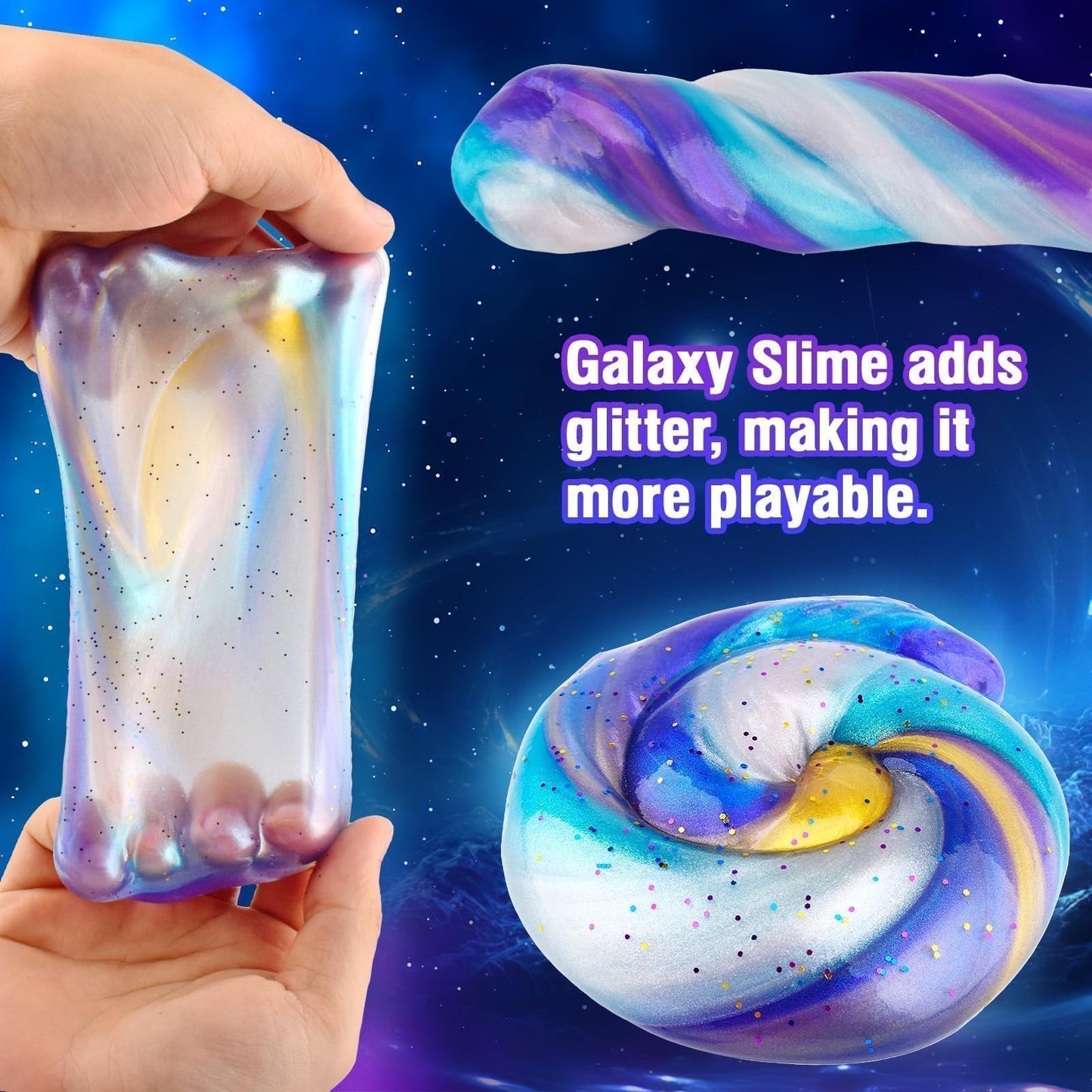 58 Pack Galaxy Valentine'S Day Slime Kit Party Favor, Mini Bulk Slime Stretchy, Non-Sticky, Slime For Girls And Boys, Stress Rel