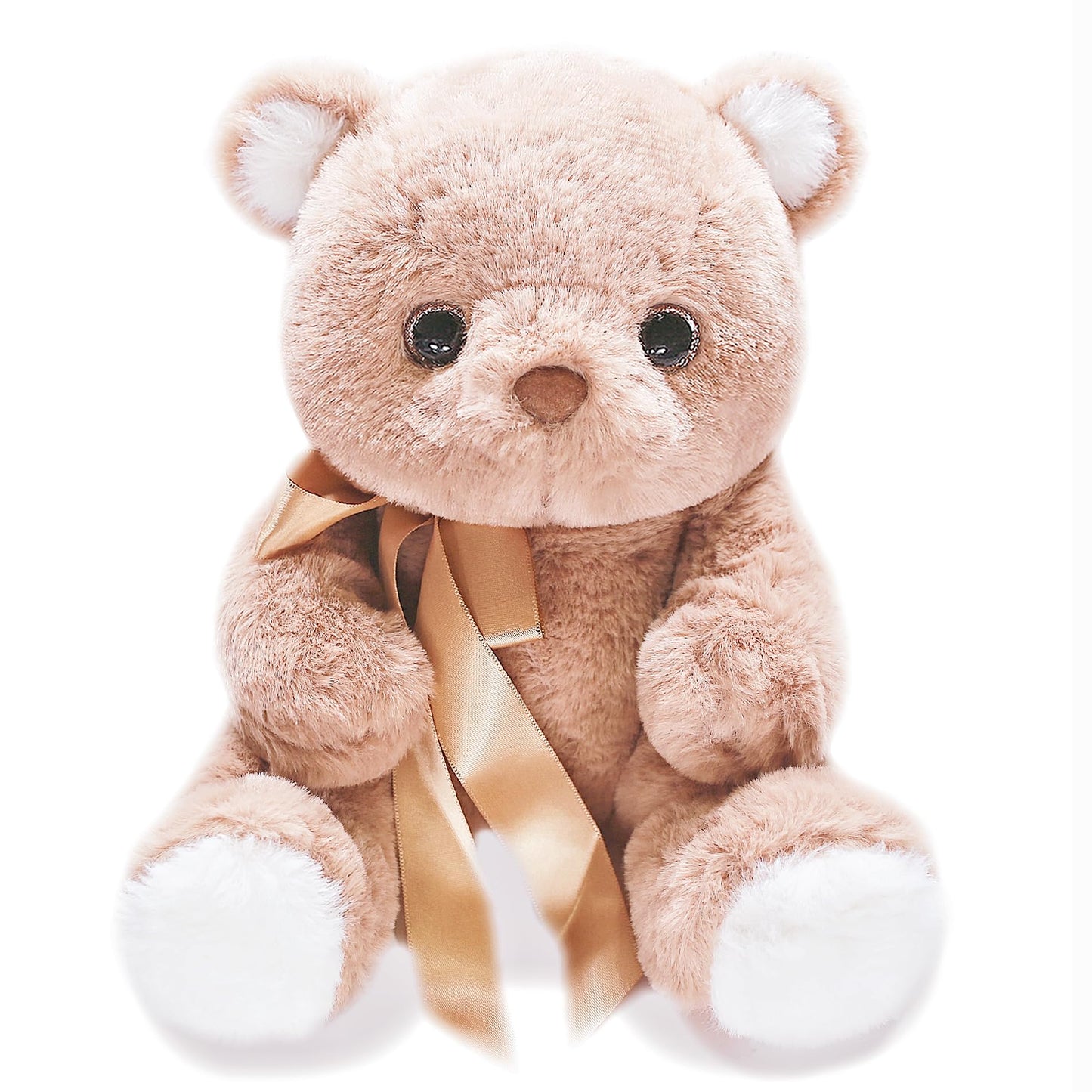 Uoozii Non-Shedding 12'' | 2 Pounds Microwavable & Coolable Weighted Stuffed Animals Unscented Teddy Bear Weighted Plush Pillow