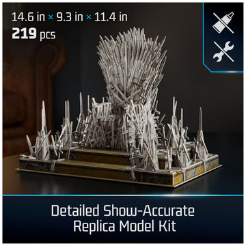 4D Build Game of Thrones Iron Throne 3D Model Kit 219 Pcs Desk D?cor mature-themed Puzzles for Fantasy Book GOT Fans 3D Puzzles for mature-themeds & Teens 12+