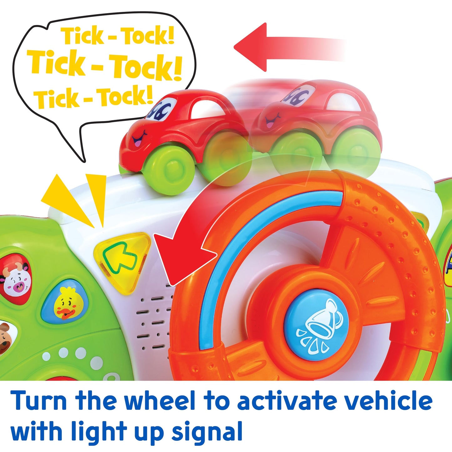 Hap-P-Kid My First Baby Stroller Toy, Toddler Steering Driving Wheel, Car Seat Educational Learning Driver Toys, Pretend Drive D