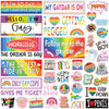 DeaDamHa 76 PCS Funny LGBT Bumper Stickers - Colorful Prank Decals for Cars, Trucks, and Luggage - Humorous Stickers for Adults