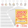 OFNMY 225PCS Shrinky Dinks Kit - Shrink Plastic Sheets, 100 Keychains, Handprint Craft for Kids - Creative DIY Fun
