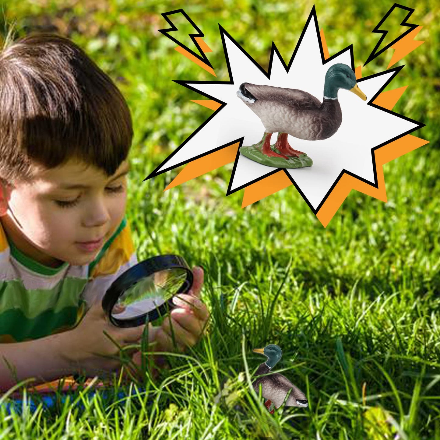 Lc Joycre Mallard Duck Figurines Plastic Duck Toy For Kids Farm Animal Figurines Toy For Toddlers Teaching Tools Educational Gif