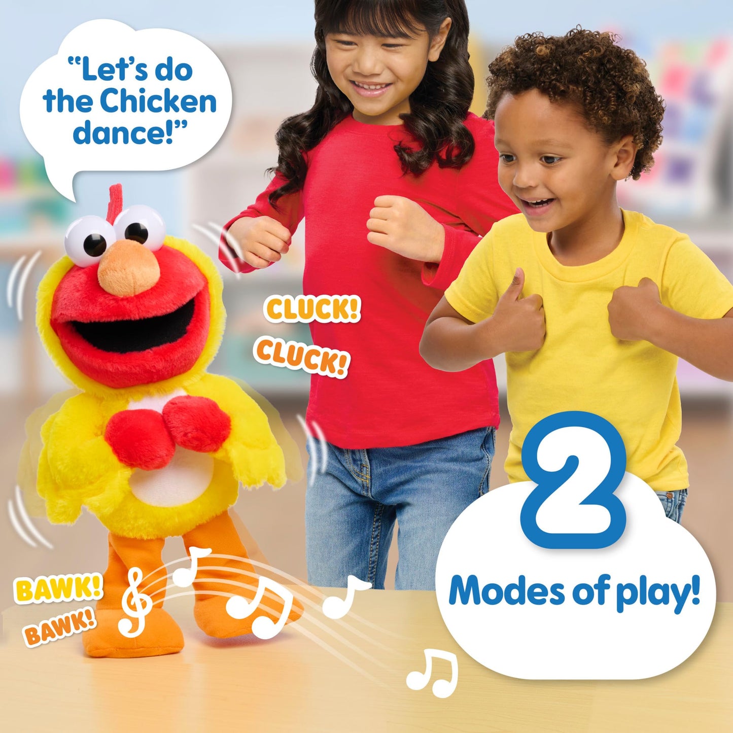 Just Play Sesame Street Chicken Dance Elmo Feature 13 Inch Plush, Interactive Singing And Dancing Plush, Stuffed Animal. Kids To