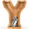Sulevalt 12 Extra Large Wooden Letter Piggy Banks - Piggy Banks for Boys Girls Kids Alphabet Money Banks with Initial Y - Coin Banknote Bank Birthday/Christmas for Kids