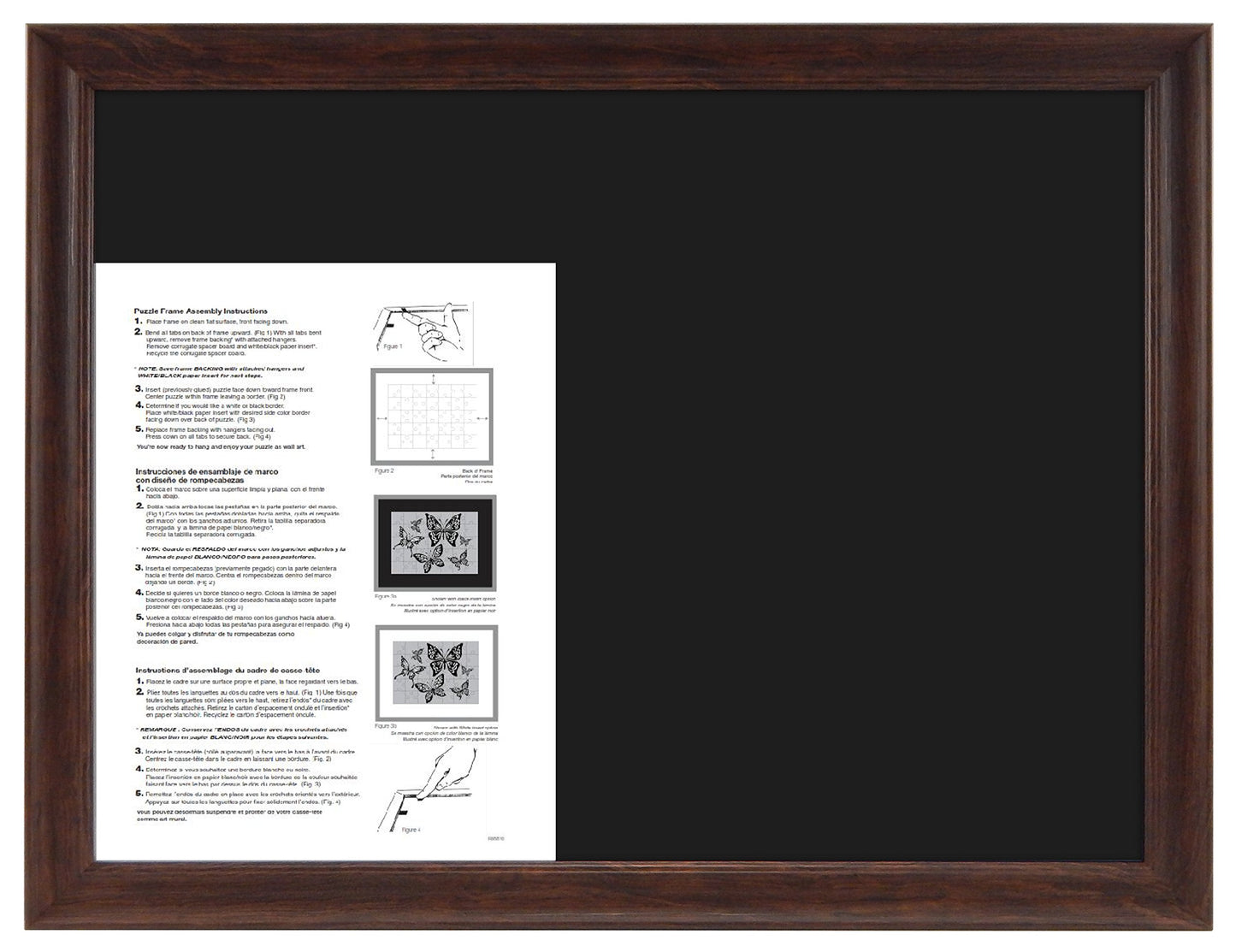 Mcs Frame For Puzzles, Walnut, 14.25 X 19.25 In Or Smaller