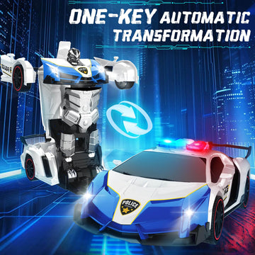 Dolanus Remote Control Car - Transform Police RC Cars, Robot Toys for Ages 5-7, Kids Toys, 4 Year Old Boy Toys, Birthday Gifts f