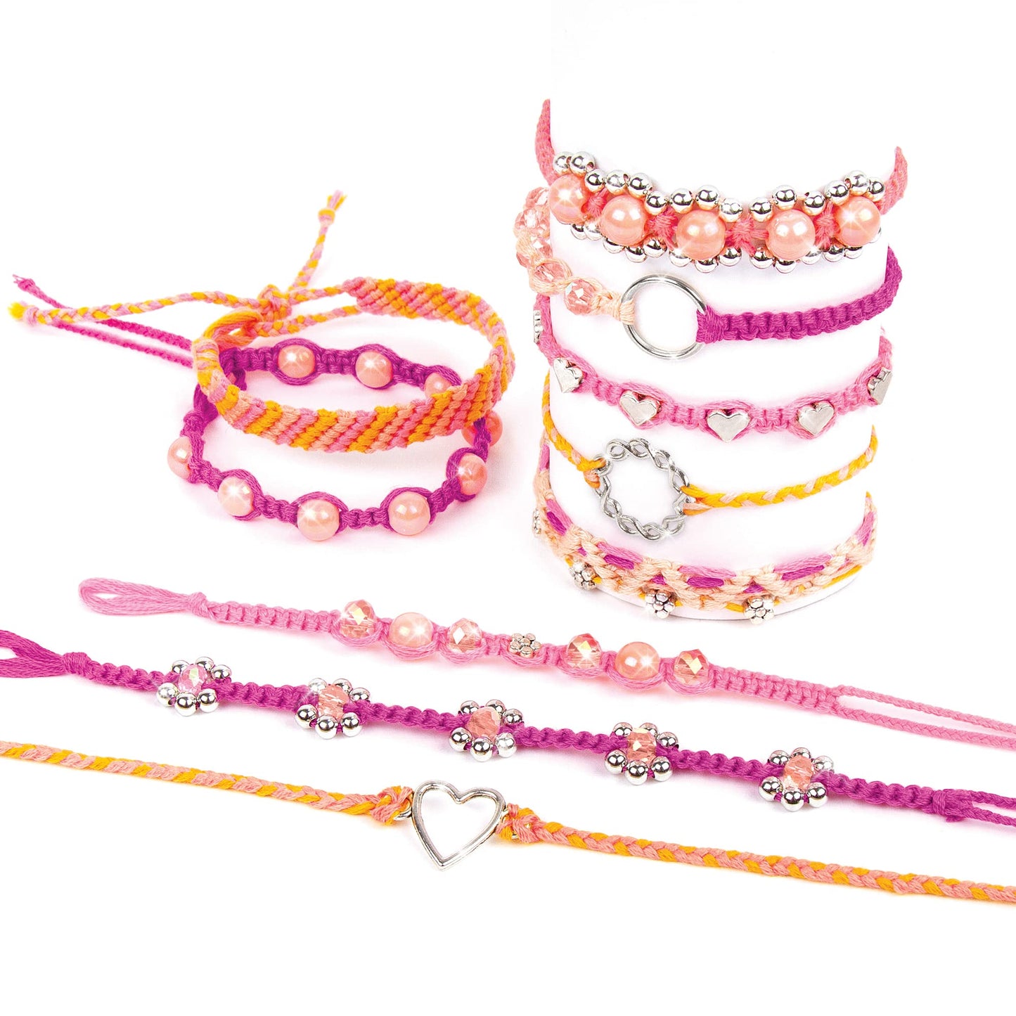 Make It Real - Macrame Friendship Bracelet Making Kit for Girls - Kids String Bracelet Making Kit - Friendship Bracelet Craft Ki