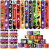 MGparty Halloween Party Favors, 72Pcs Slap Bracelets Rubber Wristbands Halloween Toys for Kids Halloween Party Supplies Decorati