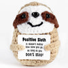 Zlsptk Positive Crochet Animals Sloth Emotional Support Plush Crochet Funny Gift For Women Friends Mom Birthday Emotional Suppor