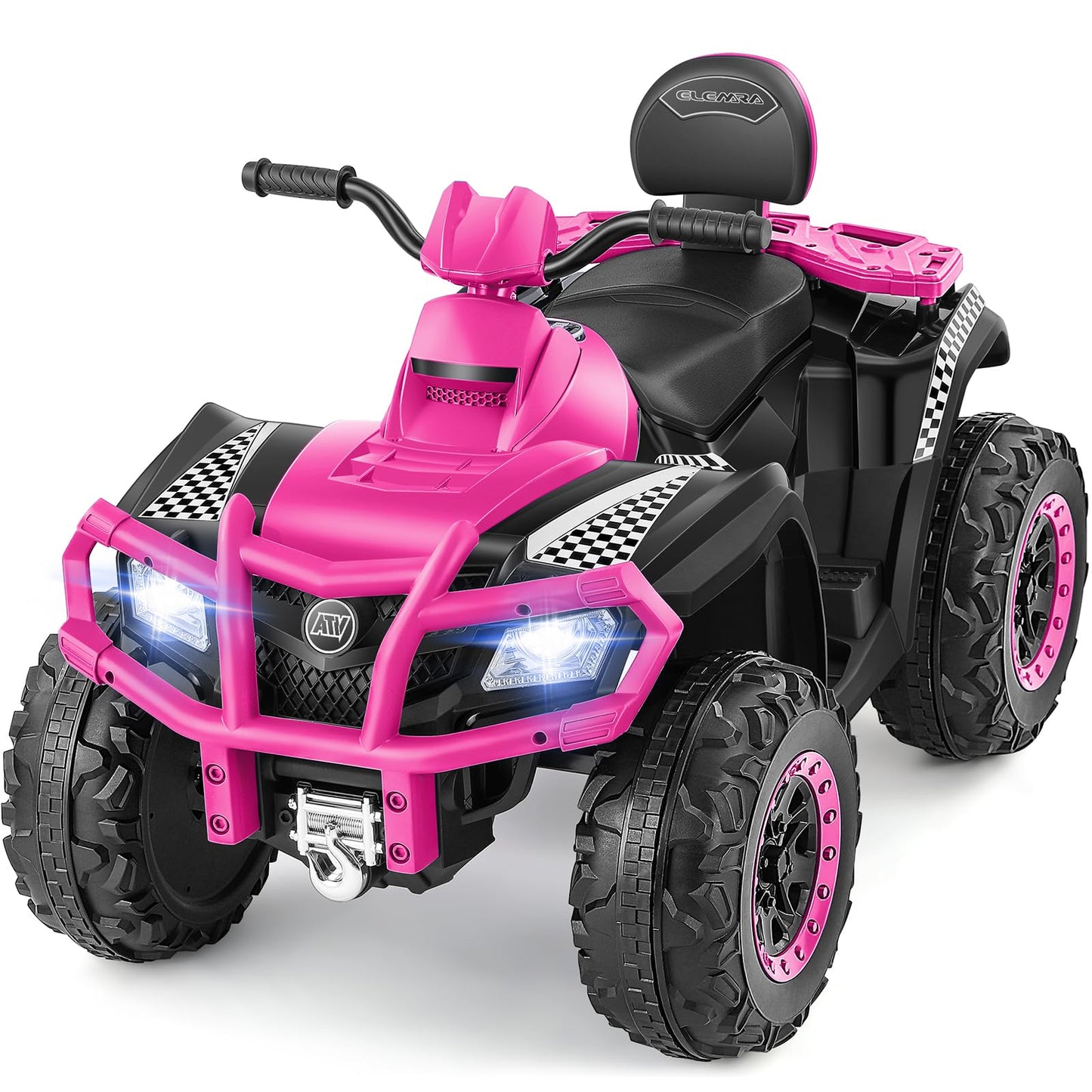 ELEMARA Kids ATV, 12V Kids 4 Wheeler Quad ATV Toy