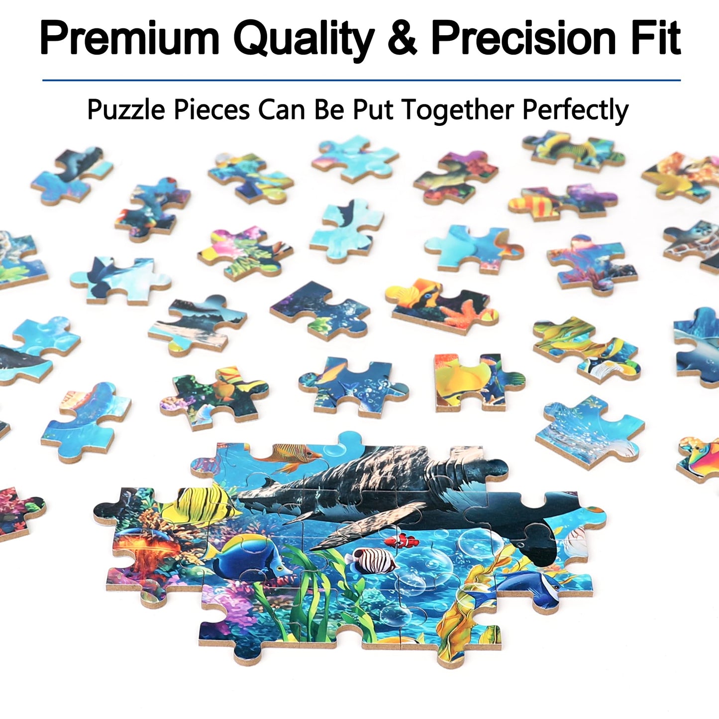 Lelemon Puzzles For Kids Ages 4-6,Underwater World Puzzle 100 Piece Puzzles For Kids In A Metal Box, Educational Kids Puzzles Jigsaw Puzzles 100 Piece Puzzle Games Puzzle Toys For Girls And Boys