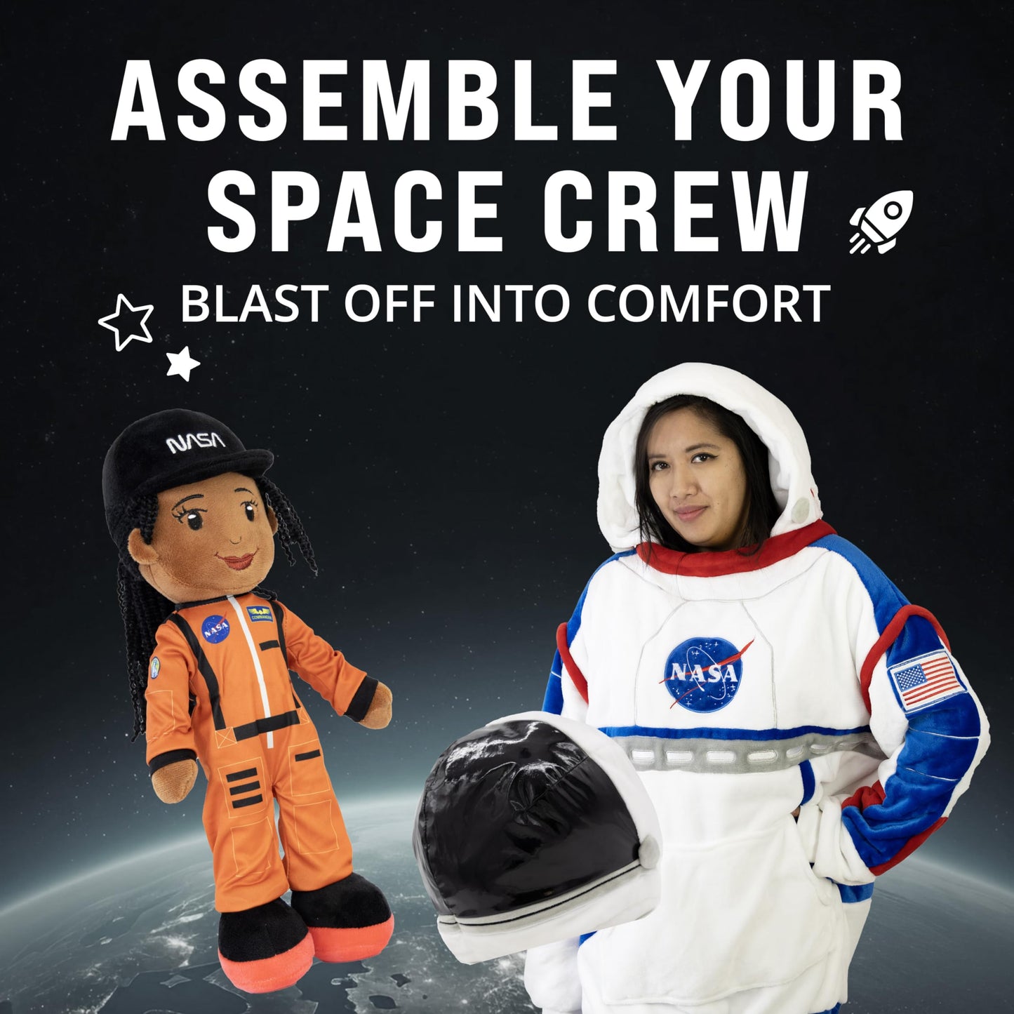 Playtime By Eimmie - 14” Kaylie Nasa Doll - Soft Baby Doll - Plush Rag Dolls For 2 Year Old Girls & Boys, Toddler & Infants - Astronaut Plush Washable Doll - Plush Baby Doll - Space Stuffed Toy