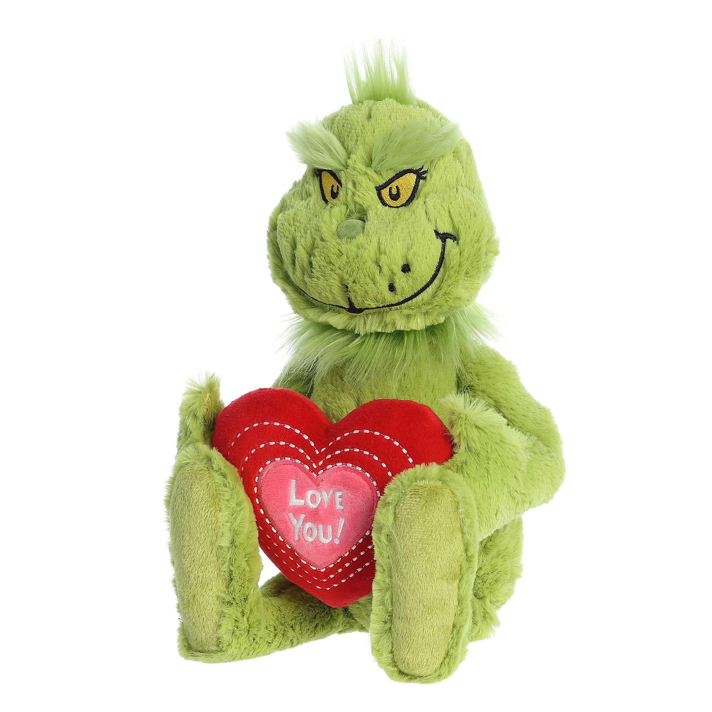 Aurora Whimsical Dr. Seuss Love You Light-Up Grinch Stuffed Doll - Magical Storytelling - Literary Inspiration - Green 15 Inches