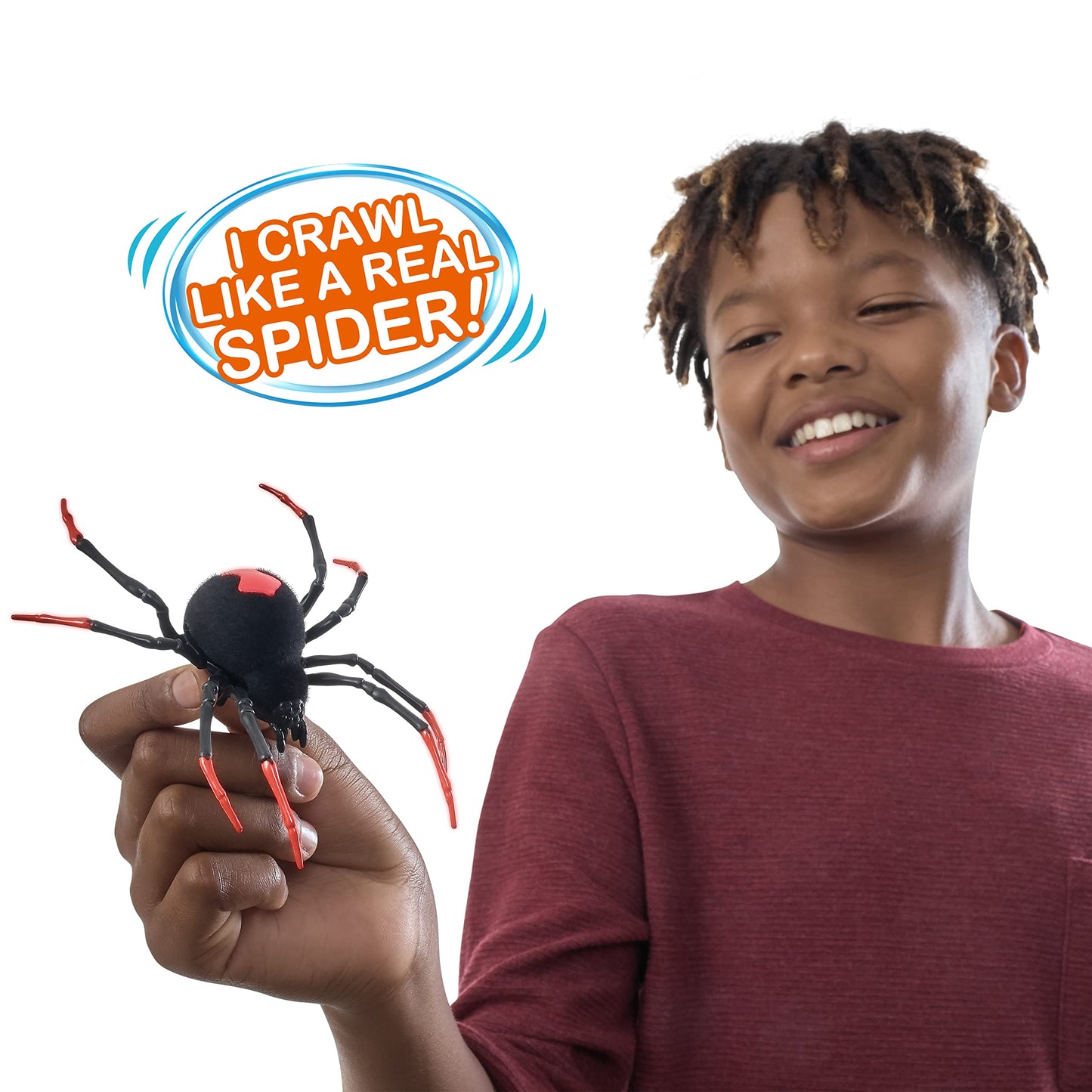 Robo Alive Crawling Spider Glow In The Dark (2 Pack) By Zuru Battery-Powered Robotic Interactive Electronic Spider Toy That Move