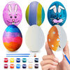 Artcreativity Easter Squishy Egg Painting Kit - 6 Pcs - Egg Decorating Set - Stress Relief Anxiety Craft Toy Gifts For Easter Ba