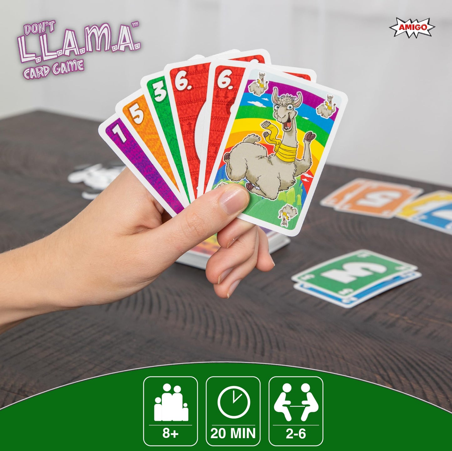 Amigo Games Don'T L.L.A.M.A. - Award-Nominated Llama-Themed Family Card Game By Reiner Knizia | Ages 8+ | 2-6 Players | Easy To Learn And Travel-Friendly