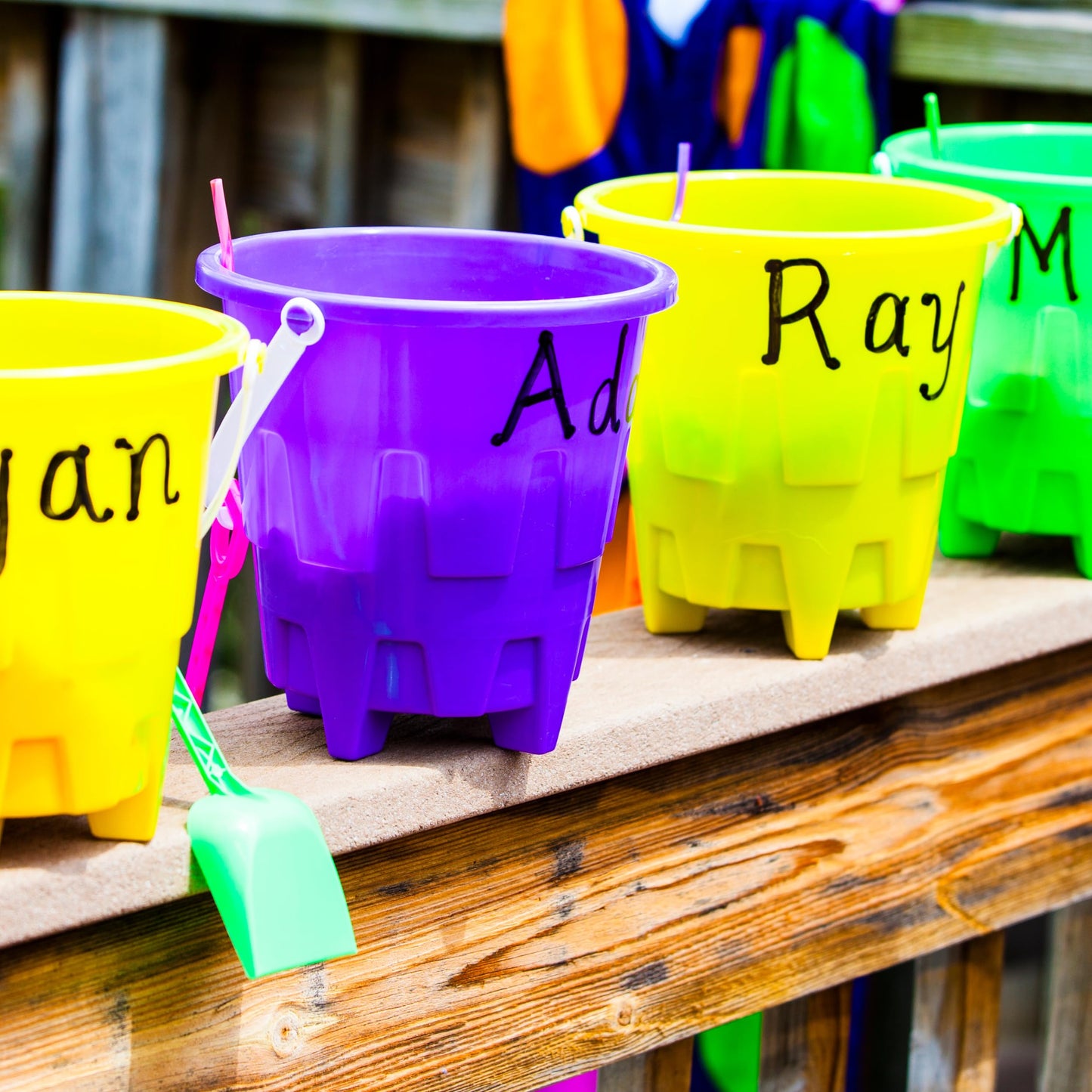 4E'S Novelty 12 Sets Beach Toys - Includes 12 Sand Buckets, 12 Shovels, 24 Sand Molds For Kids - Small 5.75'' Beach Buckets Bulk