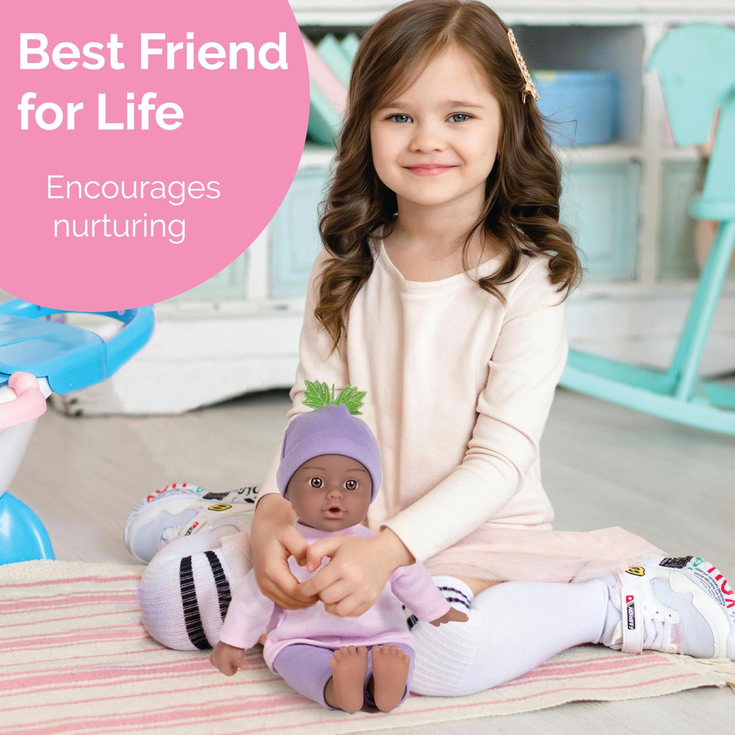 Adora Sweet Baby - 11 Soft & Cuddly Baby Doll, Realistic Features, Gentle Scent, Machine Washable, Lightweight & Easy to Hold