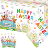 ceiba tree Easter Tablecloths Disposable Plastic 3 PCS Tablecloth Spring Party Supplies Table Decorations Decor 108 X 54 inch