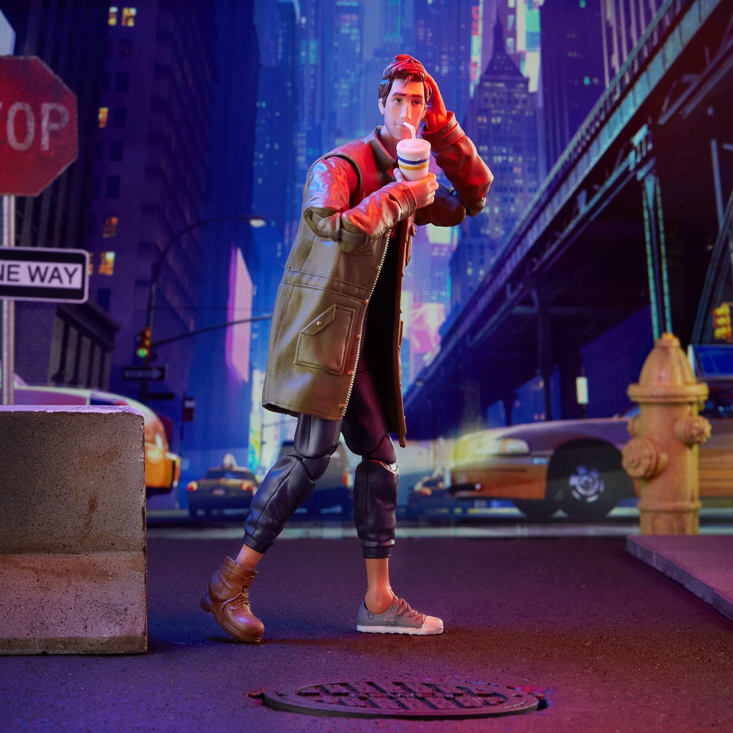 Spider-Man Hasbro Marvel Legends Series Into The Spider-Verse Peter B. Parker 6-Inch Collectible Action Figure Toy For Kids Age 4 And Up