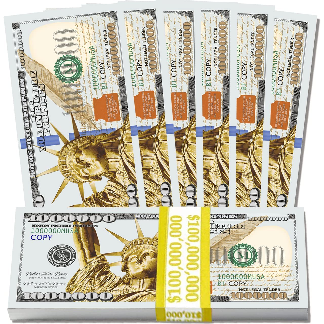 BOOSTEDBLUE 100 Million Dollars Bill | 100 Novelty one Million Dollar Feel, Favorit Choice for Schools| Industry Approved