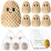 Roundfunny 12 Sets Positive Knitted Potato Toys Emotional Cute Potato Crochet Gifts Positive Cards Bags Inspirational End Of Sch