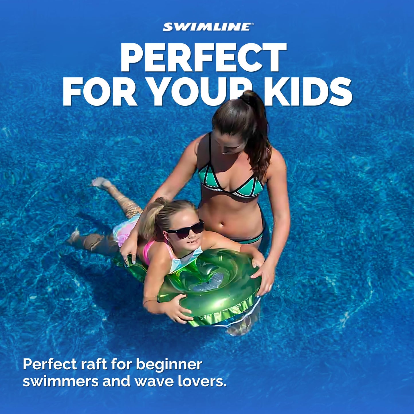 Swimline Inflatable Pool Float Surf Rider for Kids & Adults, 30-Inch, Plastic, Colors May Vary, Model 9012