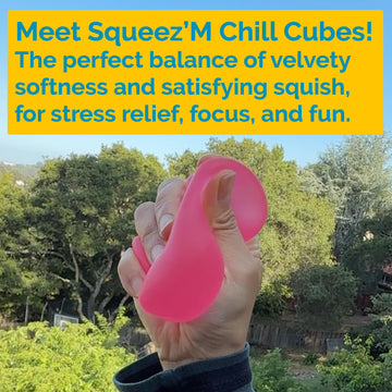 enhanced Stress Relief Squeez'M Fidget Cube - Giftable Squishy Toy for mature-themeds Teens Kids - Unique Holiday Birthday & Office Gift - Sensory Toy for Focus & Fun -US Brand & Instant Replace Policy 3+