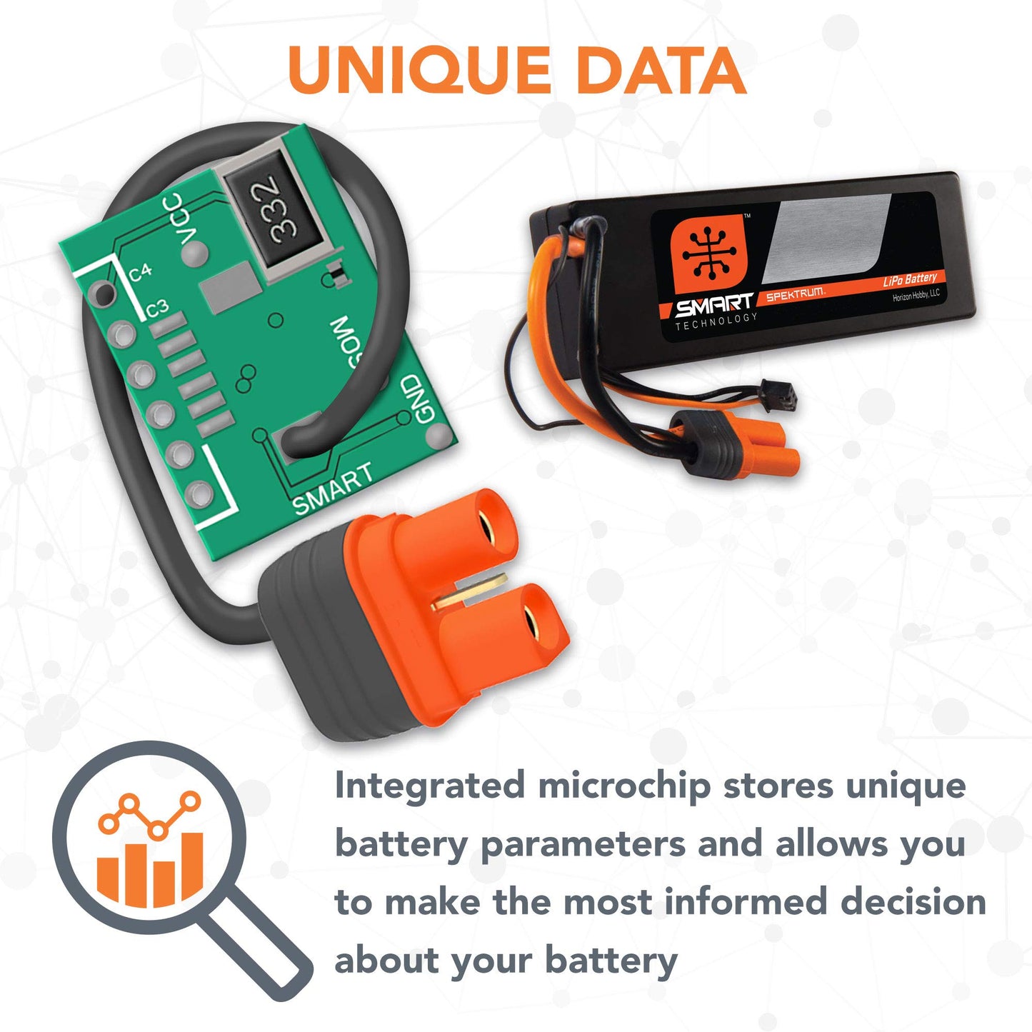 Spektrum 11.1V 5000mAh 3S 30C Smart Hardcase LiPo Battery: IC5, SPMX50003S30H5