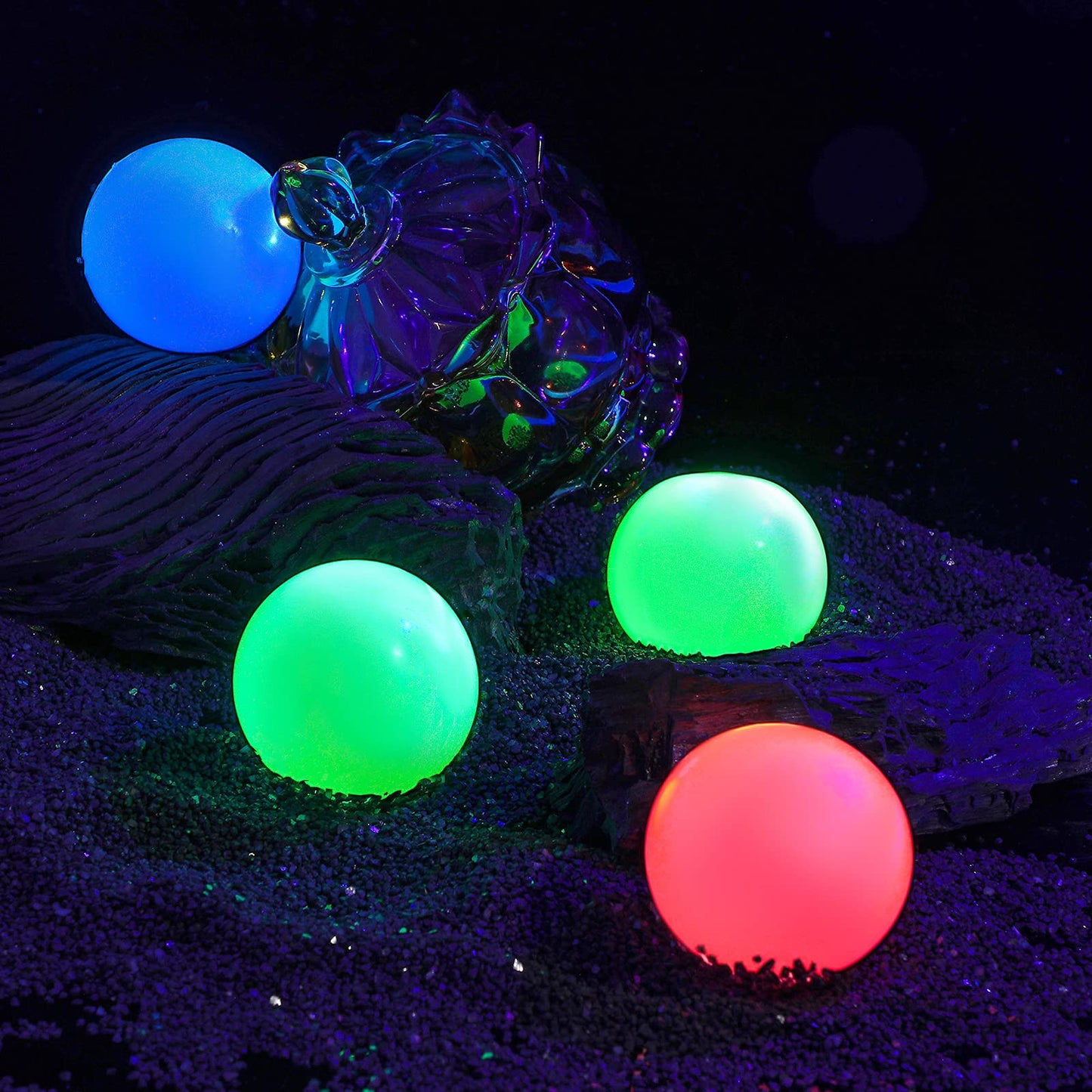 Skylety 8 Pieces Glow In The Dark Sticky Balls Elevated Glowing Stress Balls Relax Cool Asmr Stuff Toy For Ceiling Wall Adults(1.8 Inches,Pink, Yellow, Blue, Green)