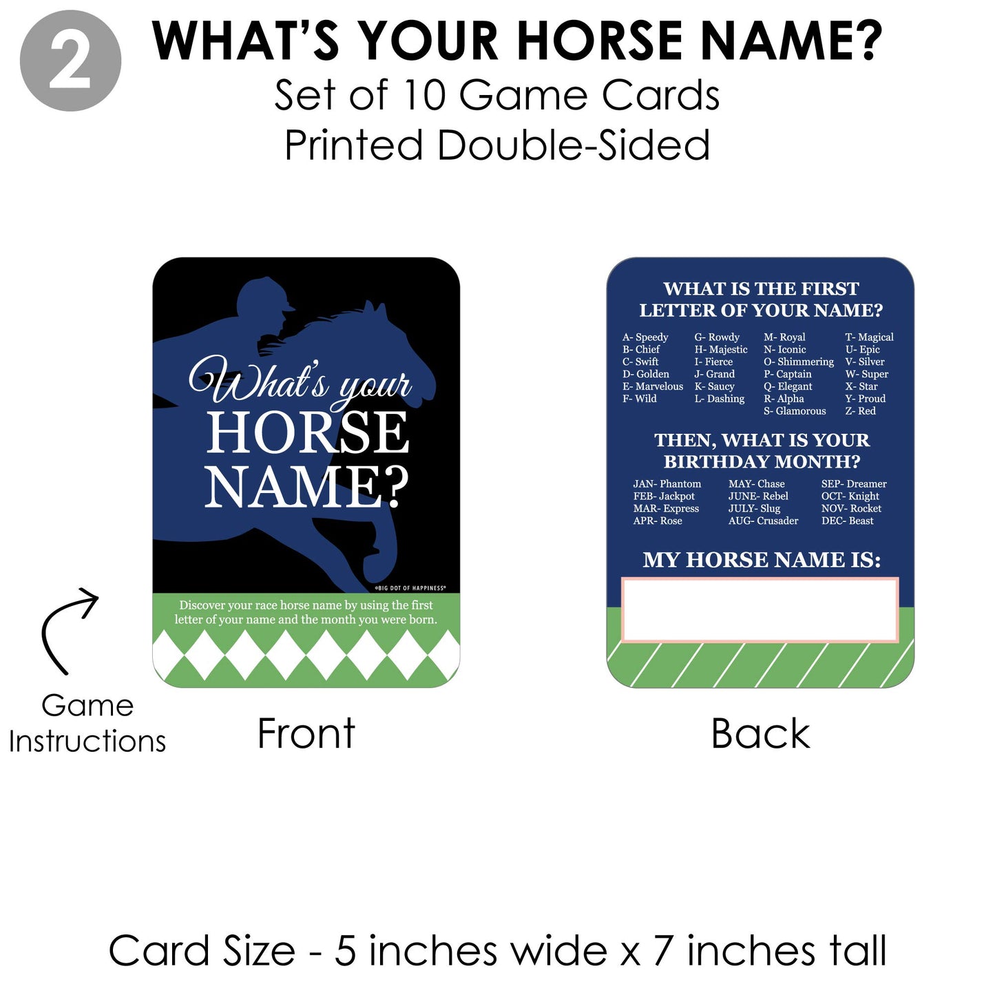 Big Dot Of Happiness Kentucky Horse Derby - 4 Horse Race Party Games - 10 Cards Each - Gamerific Bundle