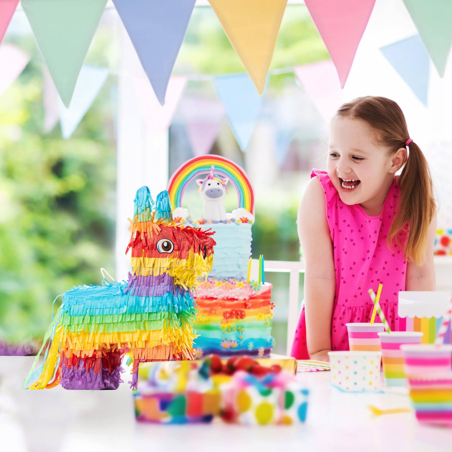 The Award Box Extra Large Pinata, 2 Pack, Animal Theme Birthday Party Decorations, 10 x 6 x 11 inches (Donkey 16.5 in)