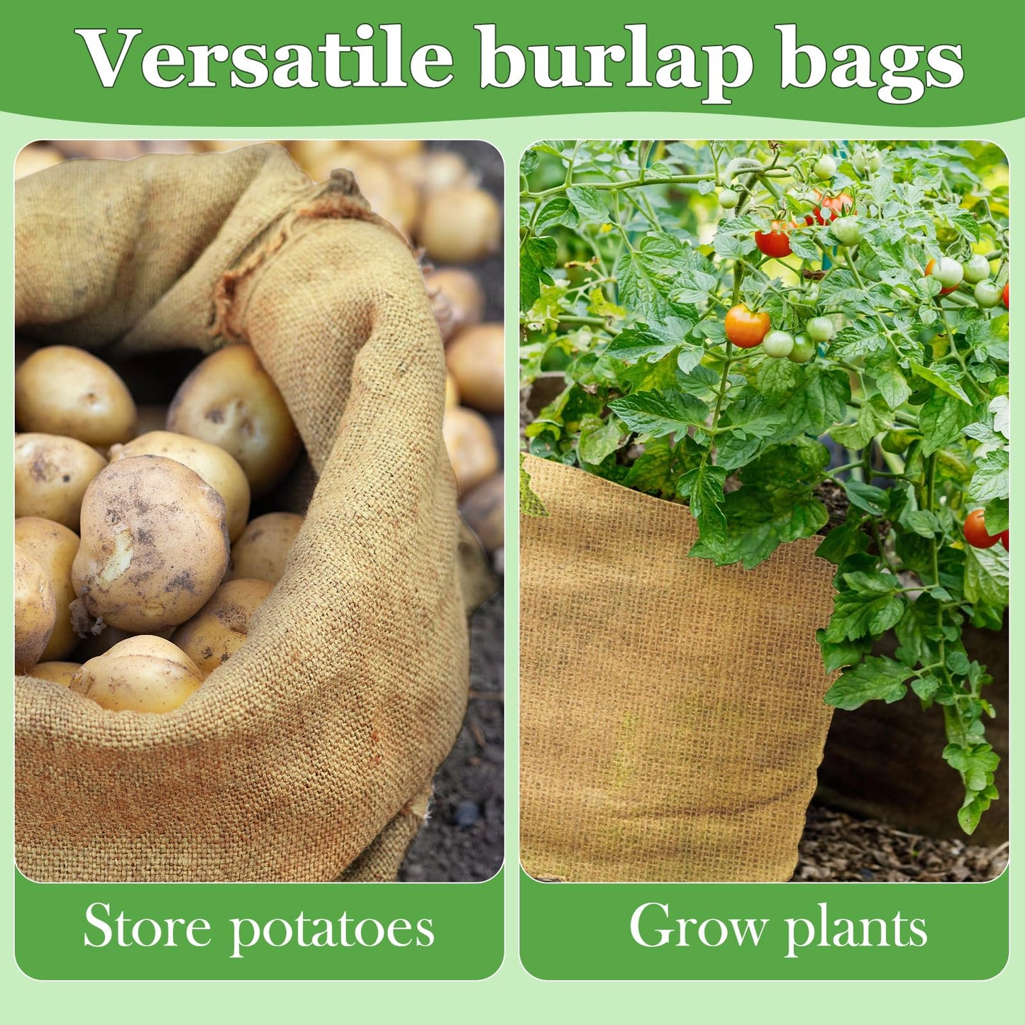 Cwlakon 6 Pack Large Burlap Potato Sack Race Bags For Kids Adults, Field Day Family Reunion 4Th Of July Easter Halloween Game, O