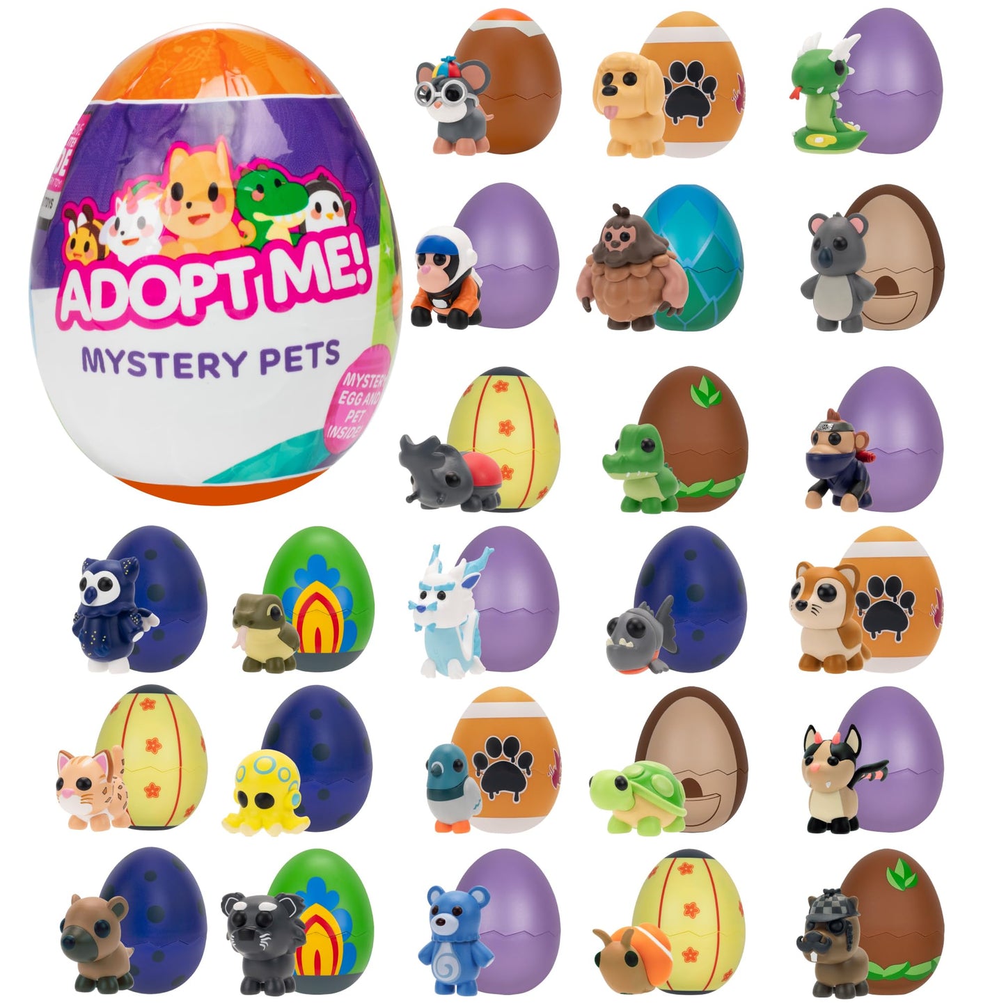 Adopt Me! Mystery Pets Blind Box Easter Egg Assorted Single - Series 4 - Exclusive Virtual Item Game Code - Collectible 2'' Anim
