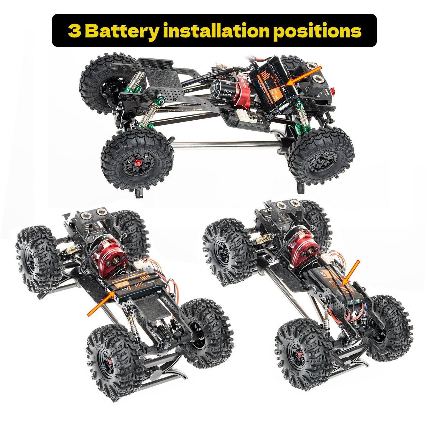 Rampcrab Carbon Fiber Chassis Kit For Scx24, 7 Angled Skid, Lcg Chassis Kit For Axial Scx24 C10, Jlu, Bronco, Upgrade Part