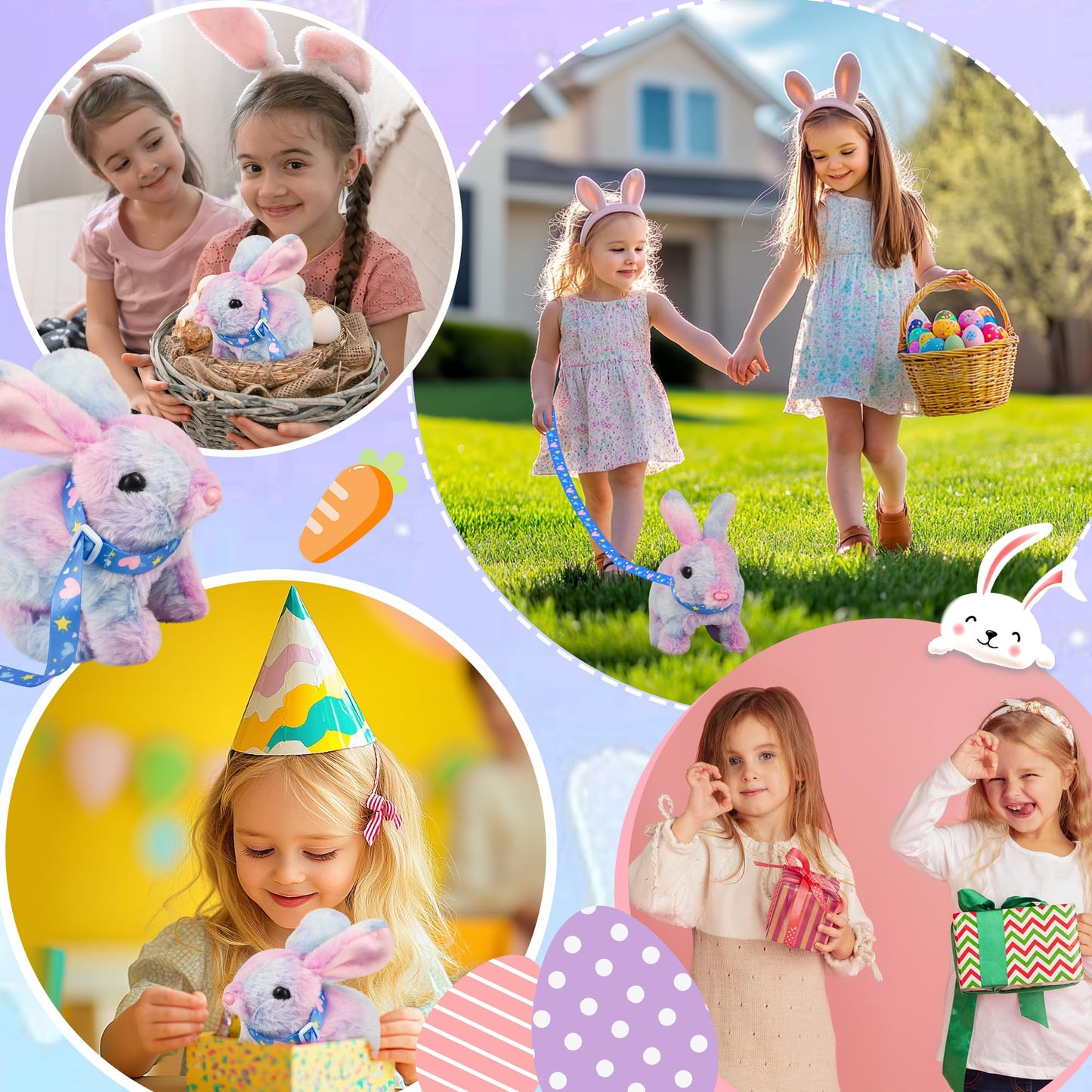 Robot Bunny Pal- My Realistic Bunny Toy, Bunny Realistic Bunny with Sounds, Jumping, Twitching, and Shaking Ears, Interactive Pl